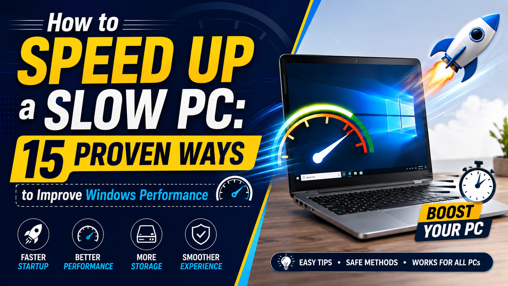 Read more about the article How to Speed Up a Slow PC: 15 Proven Ways to Improve Windows Performance