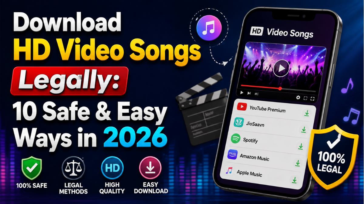 Read more about the article Download HD Video Songs Legally: 10 Safe & Easy Ways in 2026