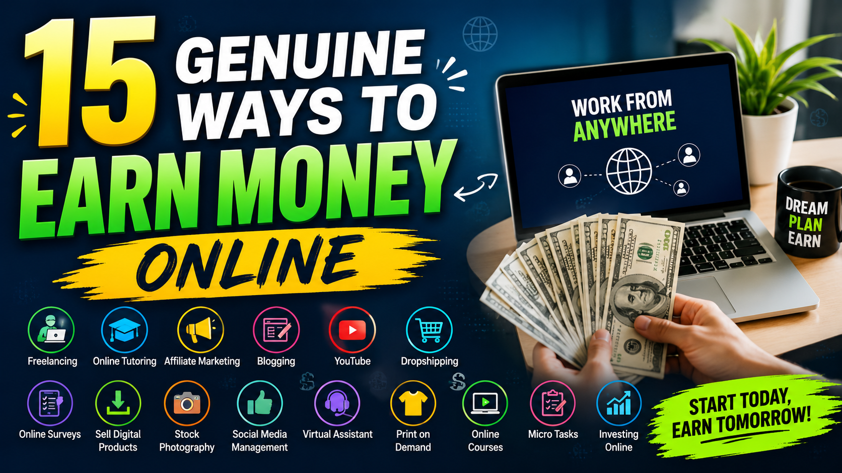 Read more about the article 15 Genuine Ways to Earn Money Online in 2026