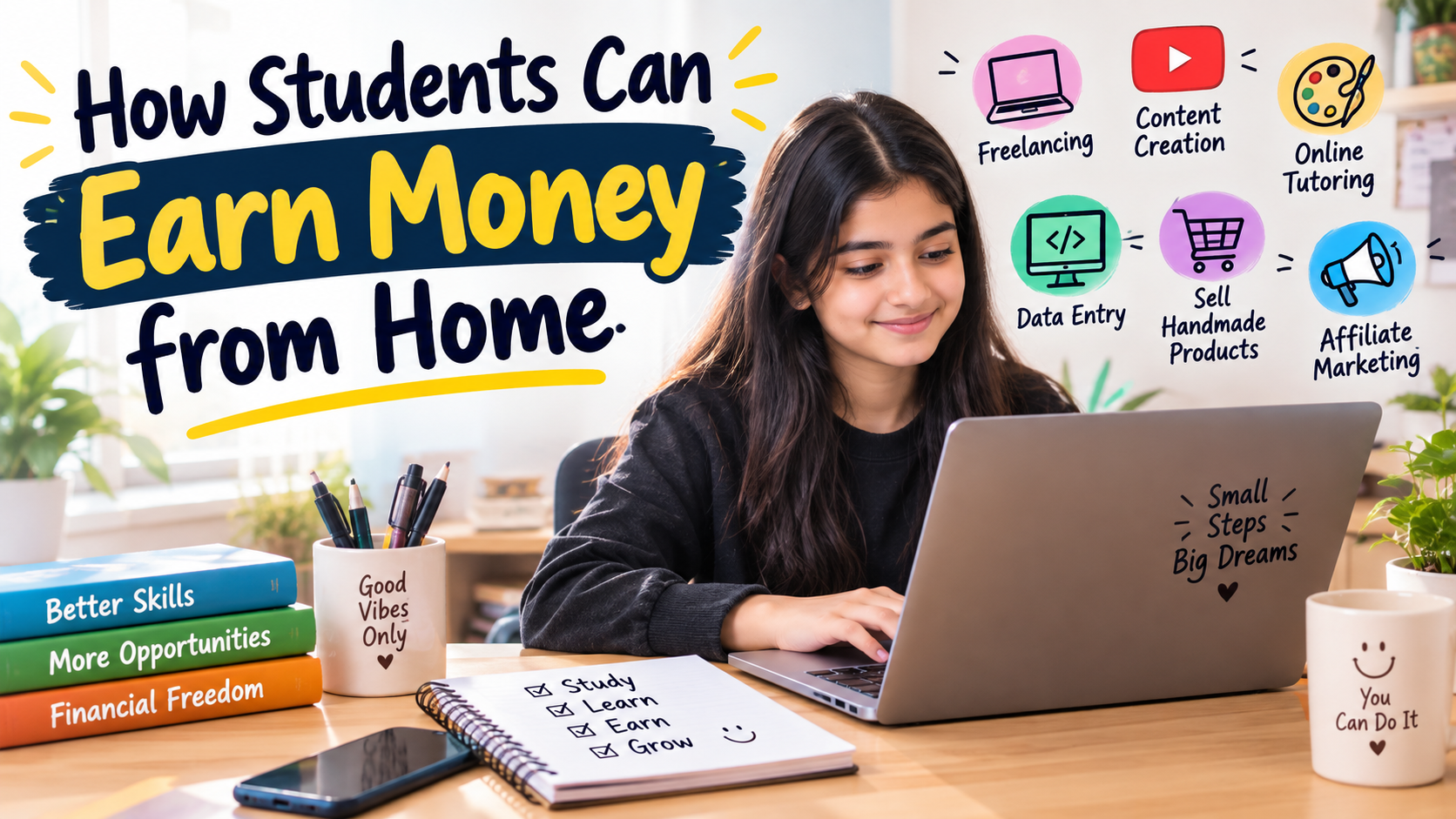 Read more about the article How Students Can Earn Money from Home: 10 Practical Ways for Students