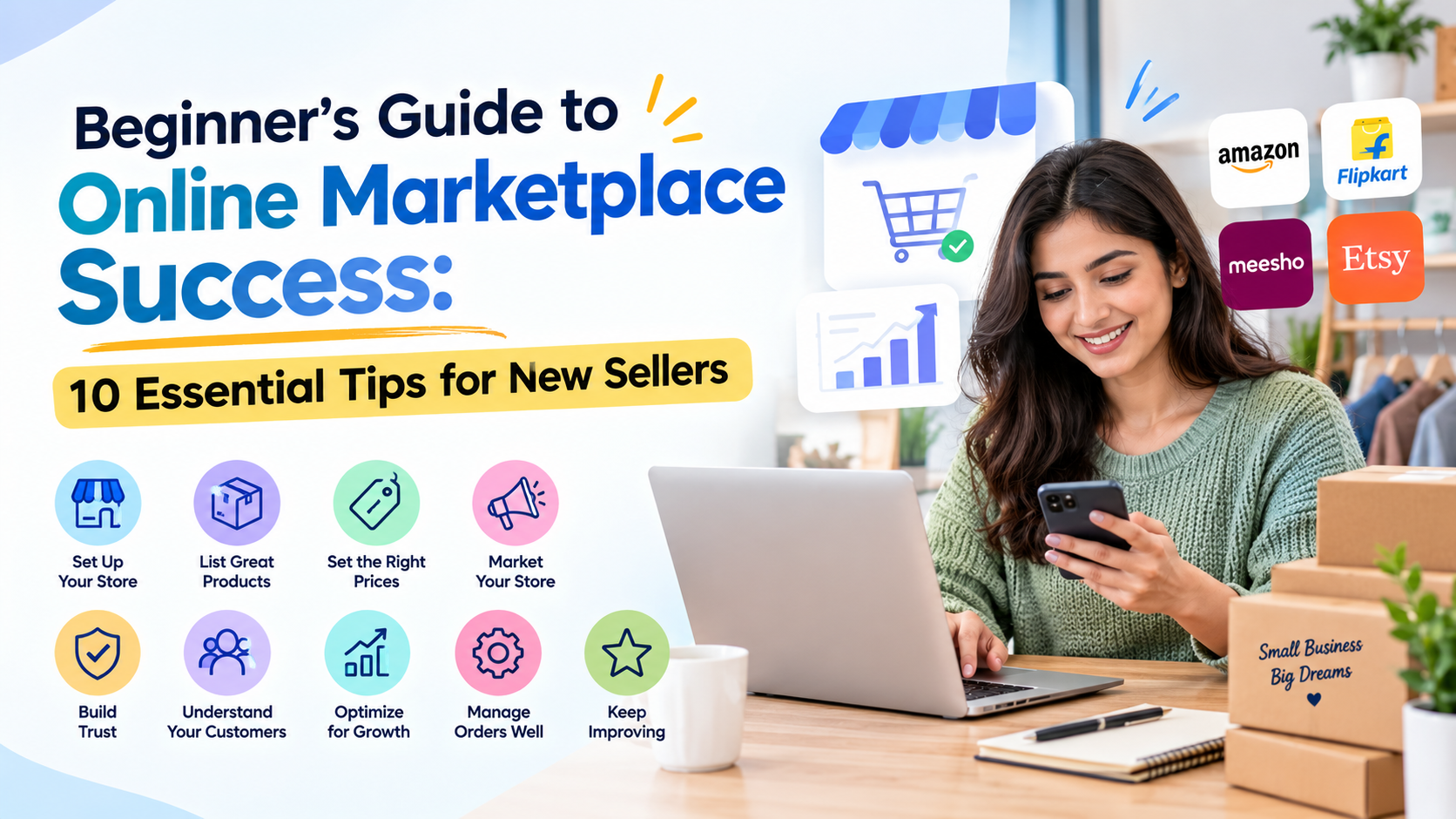 Read more about the article Beginner’s Guide to Online Marketplace Success: 10 Essential Tips for New Sellers