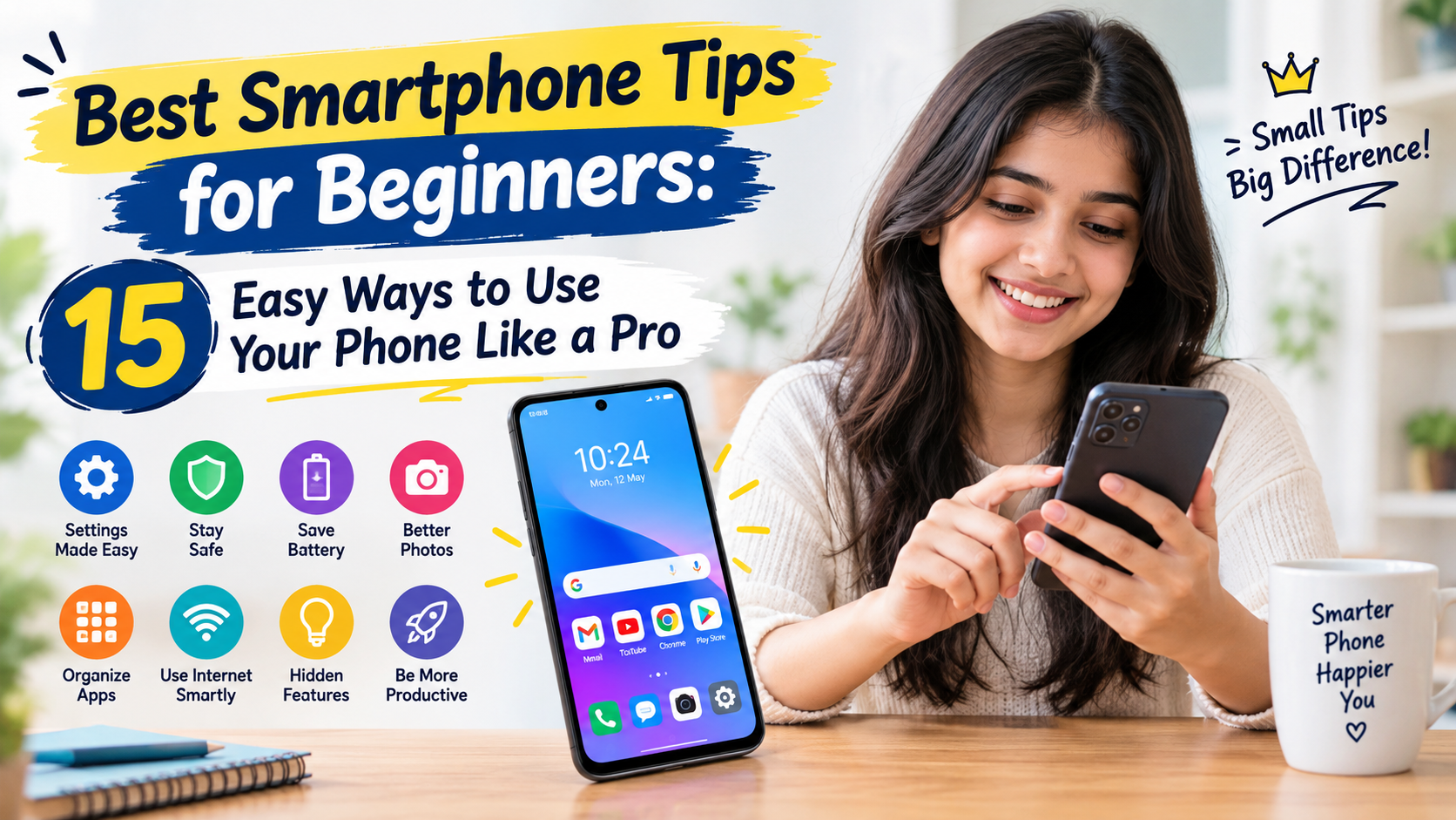Read more about the article Best Smartphone Tips for Beginners: 15 Easy Ways to Use Your Phone Like a Pro